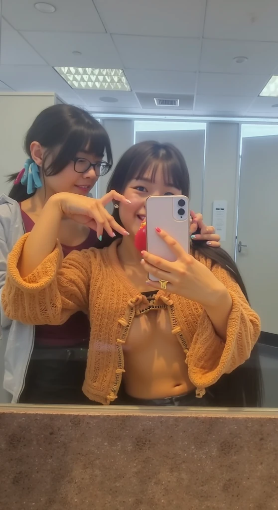 ((Naked woman)), naked, ((even skin tone)), ((asian skin)), ((blended skin)), breasts, nipples, chest, shoulders, clavicle, black hair