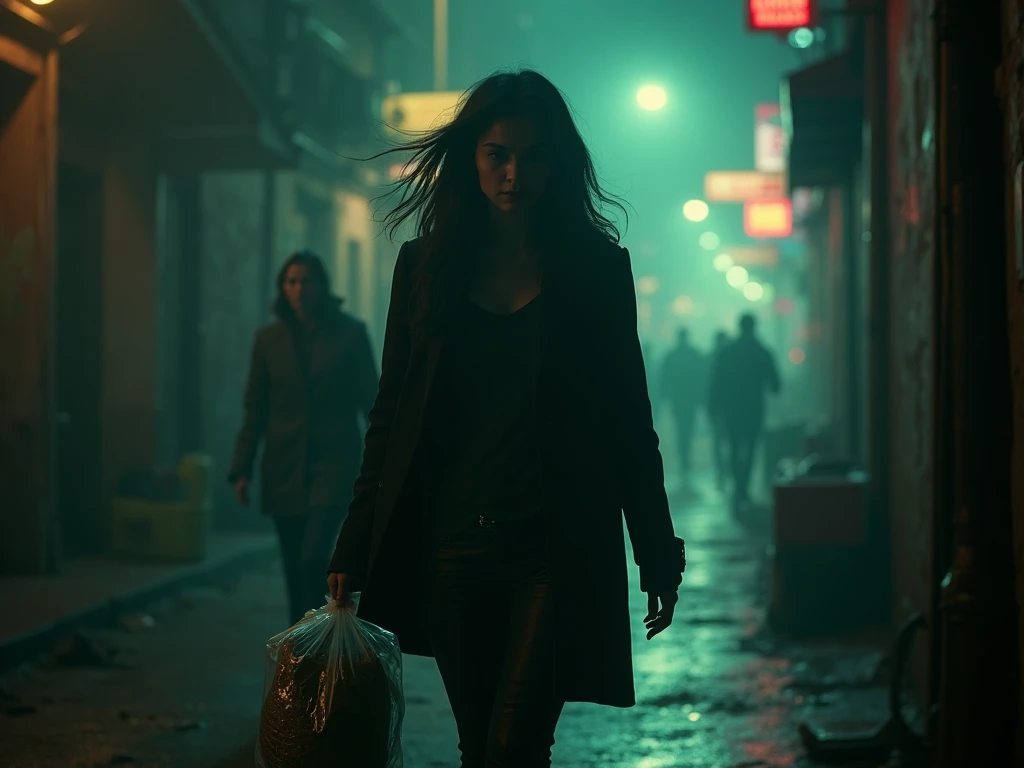 Under the control of a woman who smuggled hashish under the direction of her husband