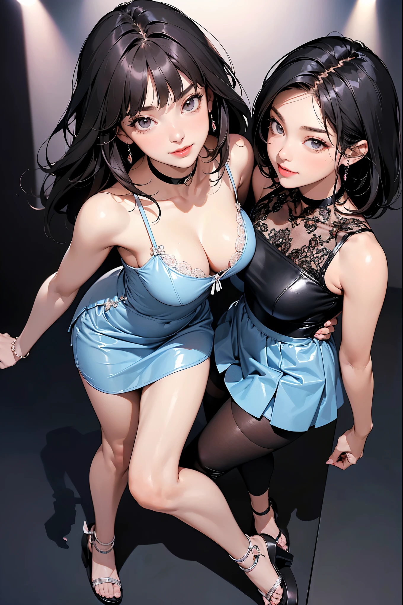  Octane Render, Girls in blue dresses take a group photo, Happy birthday, Happy birthday, Happy birthday, Happy birthday!!!,