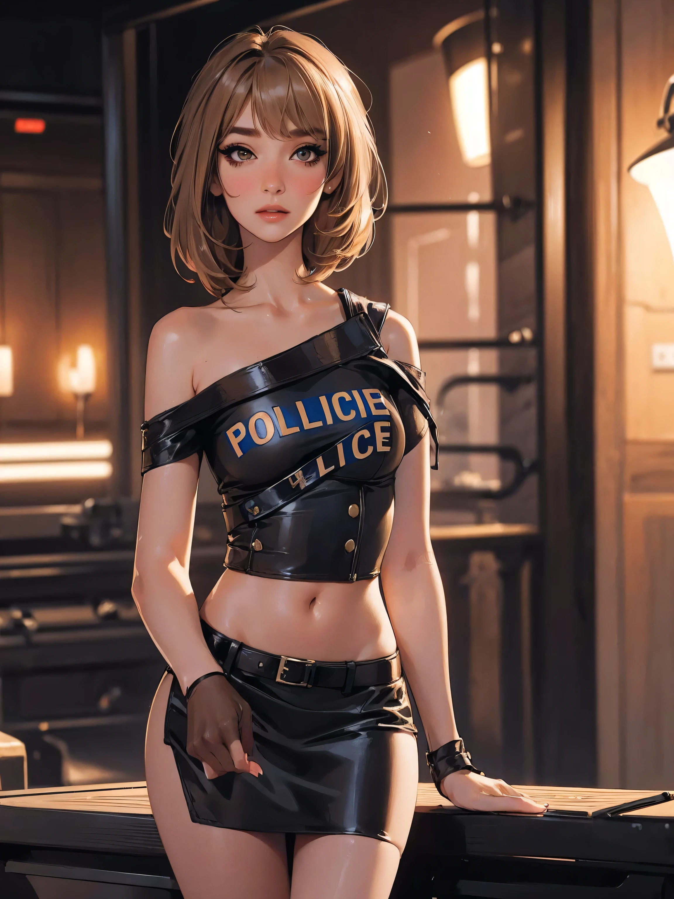 Hyper-realistic, ultra detailed, a girl ((naked)) ((WITH SHORT WAVY ORANGE HAIR)) dressed as a pirate in front of computer monitors typing at the keyboard ((((with small breasts showing)))) , (black collar around the neck)(with pirate hat) (with black panties and black stockings)(((full body)))(((transparent and with black panties in sight))) ((in a very dark room))((WITH GREEN EYES AND PERFECT )) ((((((with small breasts showing)))))