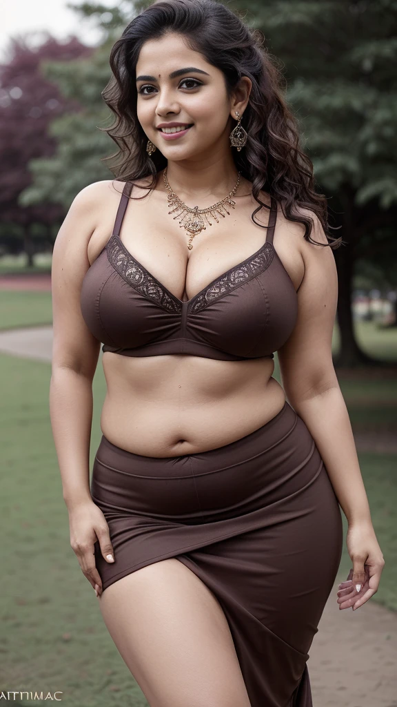 taraansiv0, curvy, British, 20s, school girl, smile, black tang and bra, rain, countryside