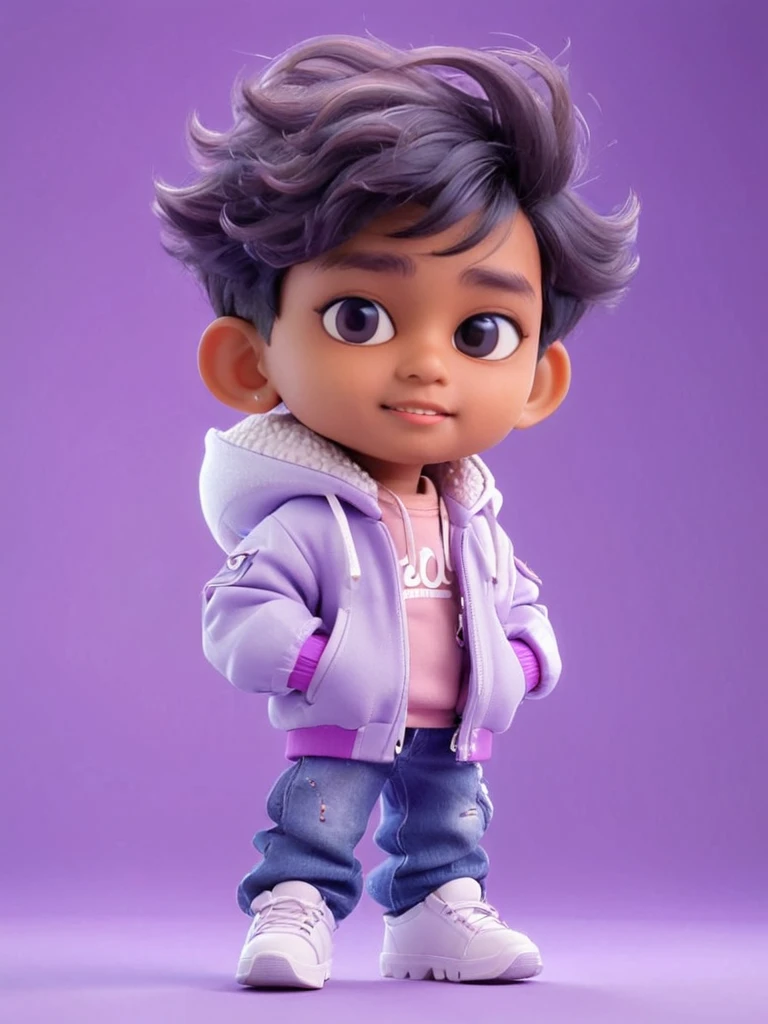 3D cartoon sticker of funny afro boy walking (sweet eyes), smile, handsome young man, (((singing and dancing))), cute smile, chibi, Cristiano Ronaldo style, happy, big eyes, eyes of fish, affections of joy, happiness, pixar style, background blue solid color, cosplay as bilbo baggins model seaart dreamsharp