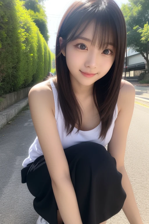 In detail, High resolution, high quality、(Flawlessレースのブラジャー、FlawlessＴback、White or pink、Crouch down、Full body description、M-shaped splits、1.6）Flawlessダイナミックな構成, Beautiful fine details, Medium Hair, 、Natural color lip,Kamimei、Shibuya Ward、20-year-old girl、1 person、Clear Skin、Shiny Hair、Tabletop, 最high quality, figure, Very detailed, In detail, High resolution, 8k、The correct state of the human body、Randomly cute poses,ponytail,Beautiful feet,Flawless美しい顔,KPOP idol faces,Ecstatic face,,Background Blur,