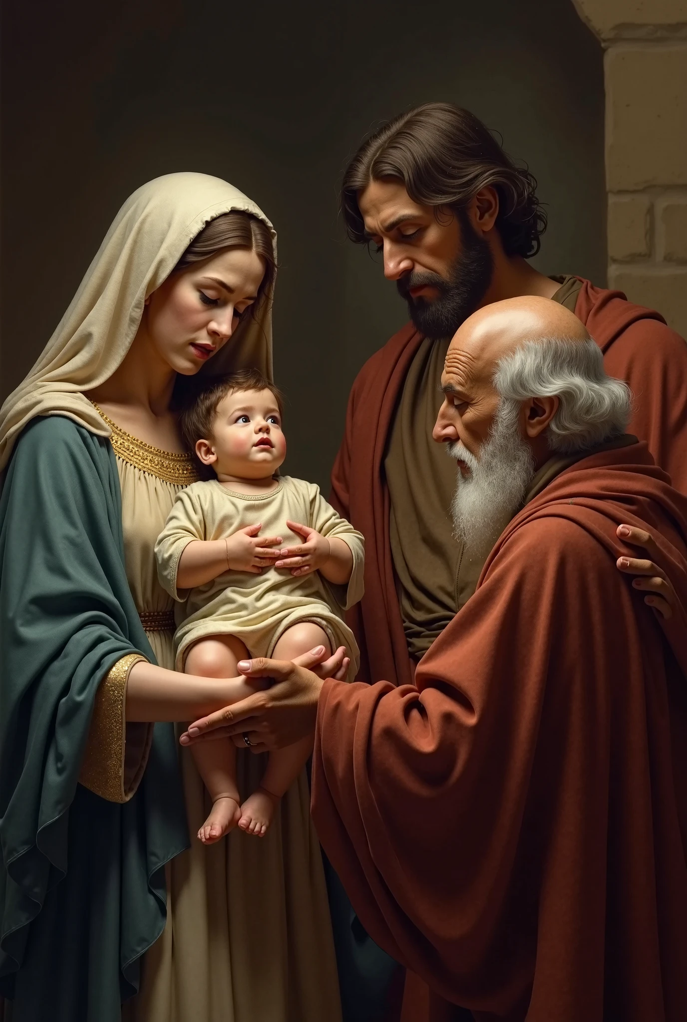 The Presentation of the Lord in the Temple with Simeon and Anna Mary and Joseph on February 2