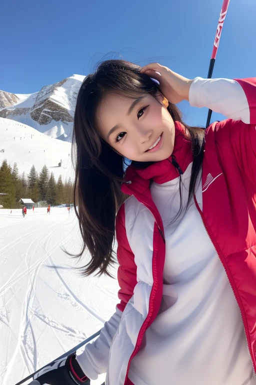 prompt
「 A beautiful and healthy Japanese girl 、 Long, Shiny Black Hair 、 clear white skin、 Big Clear Eyes 、 soft smile 、Clean impression 。 bob hair with 、 has slightly reddish cheeks 。 an active vibe that seems to be good at sports 、 she is slender but toned。I'm at the ski resort。Pose for the 、I'm posing for the camera。