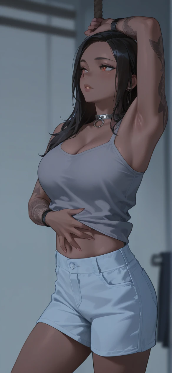 Add bandana on the head and add ganster jewelry. Have face tatoos and diamond teeth