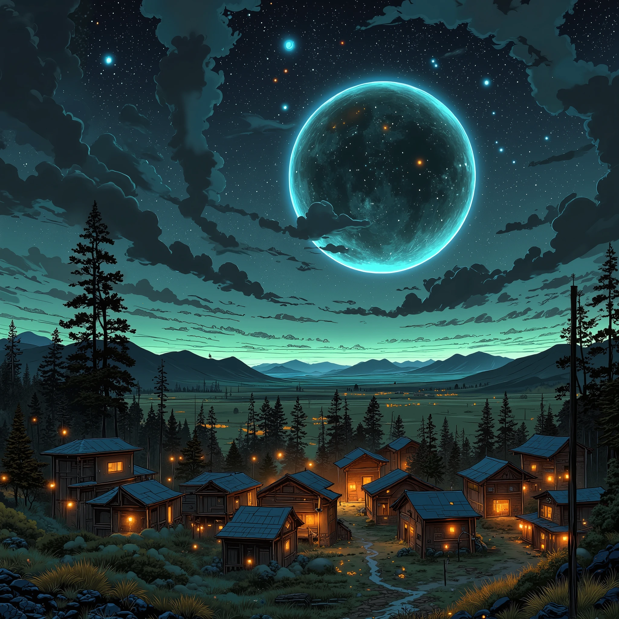 Boundless space, planets full of life, Village, the forest, desert.
