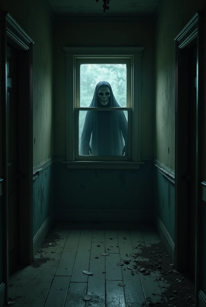 Dark Moody Atmosphere, <lora:Kodak Motion Picture Film:1.5> Very Detailed, High Contrast, Sharp Focus, HDR, 8k resolution, F1.2 35mm lens, (FILM GRAIN), (Anamorphic)
An Oscar winning horror movie for Best Cinematography a classic ghost appears to be looking out a window at noon Kodak Motion Picture Film Style, dramatic, mysterious, dark moody atmosphere