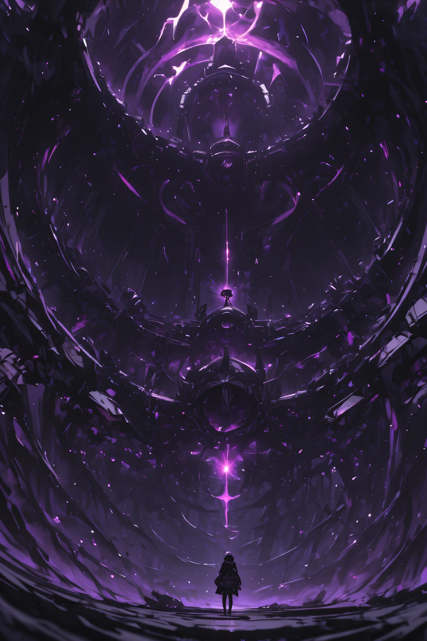 Abyssal void , flying platforms, empty space in the sky underneath platforms, flying structures