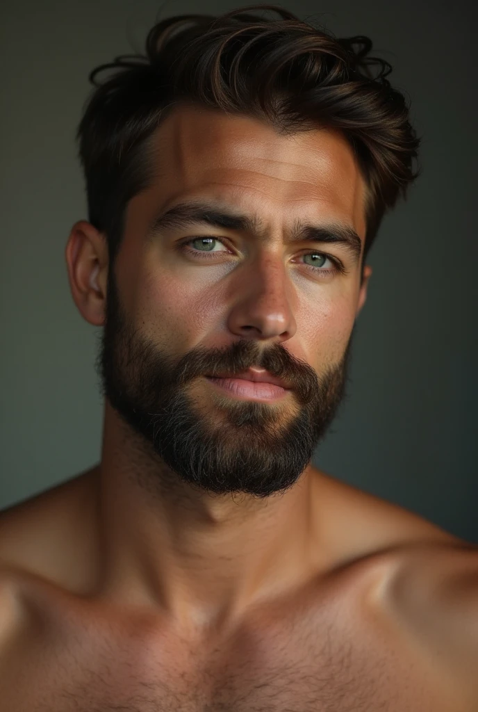 masterpiece, best quality, high resolution, closeup portrait, male focus, solo focus, A man, 30 years old, grey hair, in speedo, grey silver hair, messy hairstyle, cute and seductive face, bare chest, body hair, facial hair, roman nose, very skinny body, hairy legs, cute, dimples, goatee and mustache, bold jawline , sweaty, in the background a beach on a cloudy day, view from below, amazing composition, front view, HDR, ultra quality, elegant, highly detailed, squatting position