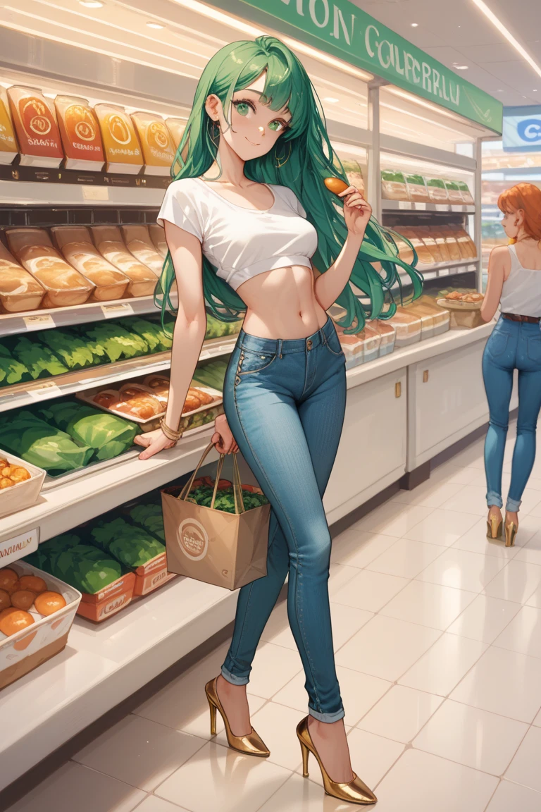 Highest quality、super high quality、16K, Delicious breasts、topless、Nipples、Facial expressions are random、The place is a convenience store、 Her hair color is green.、The pose is with the butt facing the viewer.、The distance is random、Angle from below、Small face、Very delicate facial expressions、Delicate eye depiction、Highly detailed hair、Erotic、18-year-old female、Glowing Skin、Soft Skin、The only sexy Japanese woman、The clothes are random convenience store clerks、1 female、Sexy ass、The focus is on the butt、