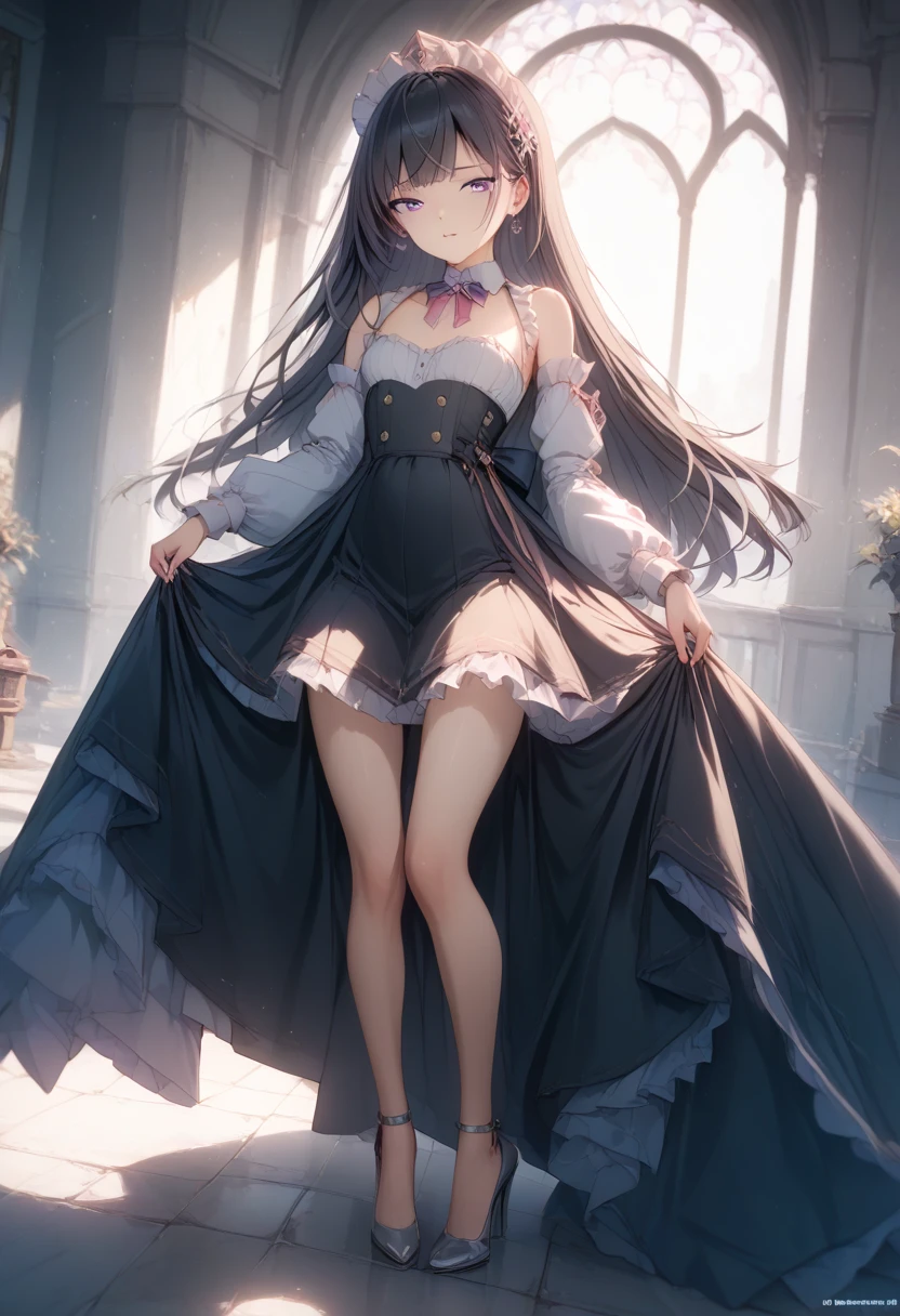 {{{masterpiece}}}, {{{best quality}}}, {{ultra-detailed}}, {{an extremely delicate and beautiful}},(nsf), (Best quality, 8k, 32k, Masterpiece, UHD:1.2),Photo of Pretty girl, top quality, best quality, realistic, unity, 8k wallpaper, official art,(2girls:1.3),(Sisters aged 15yo and 17yo:1.5),(Princess dress with lots of embellishments:1.3),(gorgeous tiara:1.3),(smile:1.3),(sweaty skin:1.3),Child,black eyes,(princess dress:1.3),(behind the glittering palace:1.3),(dynamic pause:1.1),(full body:1.2),(skirt lift by myself:1.5),(Cotton panties:1.2)