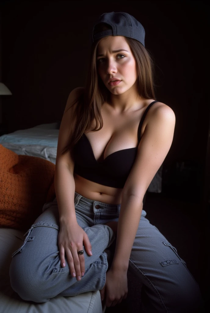 Greta Thunberg, ultra realistic, overweight, (high detailed skin:1.2), 8k uhd, dslr, Dramatic Rim light, high quality, Fujifilm XT3, ((sexy seductive pose:1.3)), (enormous breasts:1.4), (extremely tight and small panties:1.4), (strapless bra:1.3), ((laying on back:1.3)), ((legs spread:1.4))
