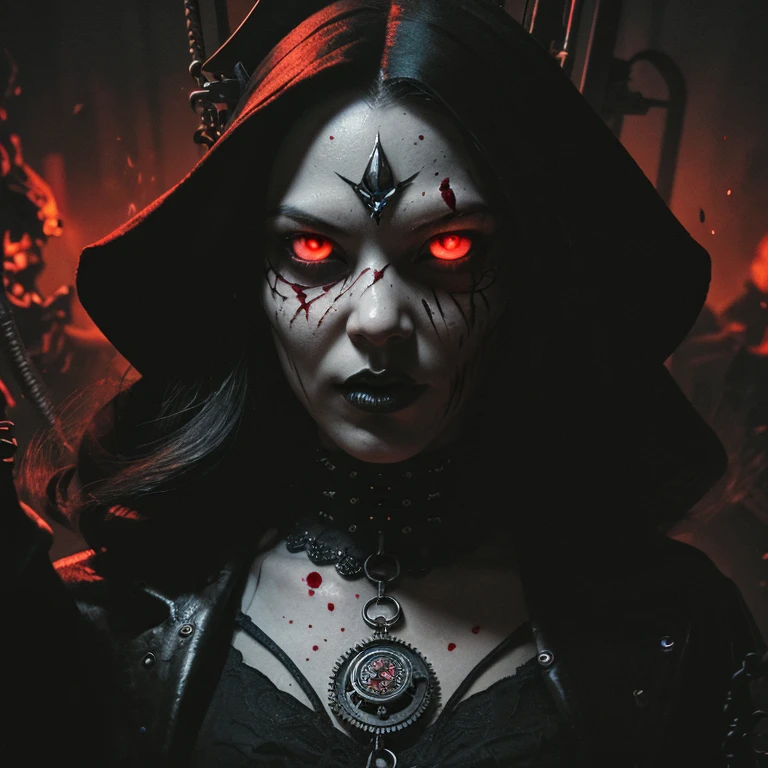 a picture of an exquisite beautiful female (nun: 1.3) vampire standing under the starry night sky on the porch of her monastary, dynamic angle (ultra detailed, Masterpiece, best quality), ultra detailed face (ultra detailed, Masterpiece, best quality), ultra feminine, (pale skin: 1.3), red hair, wavy hair, dynamic eyes color, cold eyes, glowing eyes, intense eyes, dark red lips, [fangs], wearing white nun habit (ultra detailed, Masterpiece, best quality), wearing blue cloak (ultra detailed, Masterpiece, best quality), long cloak, flowing cloak (ultra detailed, Masterpiece, best quality), wearing high heeled boots, sky full of stars background, moon, bats flying about, high details, best quality, 8k, [ultra detailed], masterpiece, best quality, (ultra detailed), full body, ultra wide shot, photorealism, dark fantasy art, dark fantasy art, gothic art, many stars, dark fantasy art, gothic art, sense of dread, bloodmagic