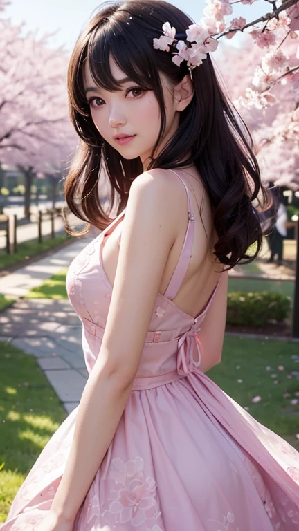(photo realistic:1.4), (masterpiece, best quality, ultra detailed),[reflections], ultra realistic,
(extremely detailed), 1girl, solo, 20yo, angelic face, detailed face,looking at viewer,
(best illumination, best shadow, extremely delicate and beautiful), finely detail, beautiful detailed, shiny eyes,
accent lighting, (backlighting:1.3), professional lighting, light on face, cinematic lighting, bokeh,
busty body, (medium breasts), intricate details skin, a cherry blossom road , short floral wrap dress, (cowboy shot:1.4),
(bright, smile and happy and tired and sleepy:1.1),(laugh:1.2)
<lora:sweetyMixGirl_V1:0.6>