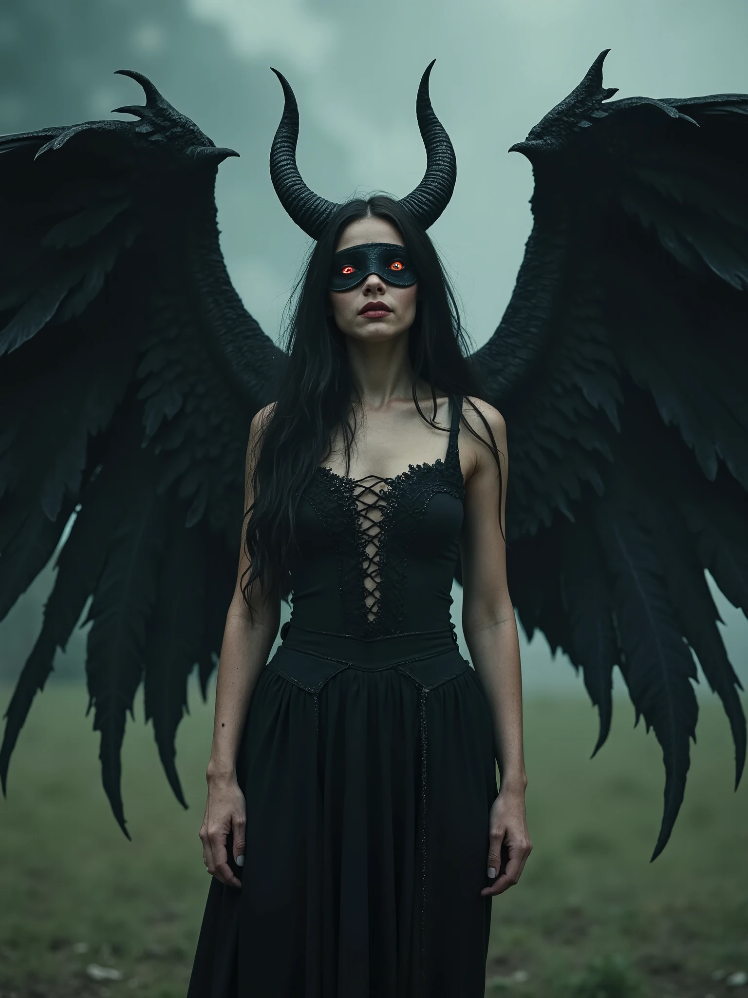 muste piece, best quality, High resolution, photorealistic, Baphomet,creepy atmosphere