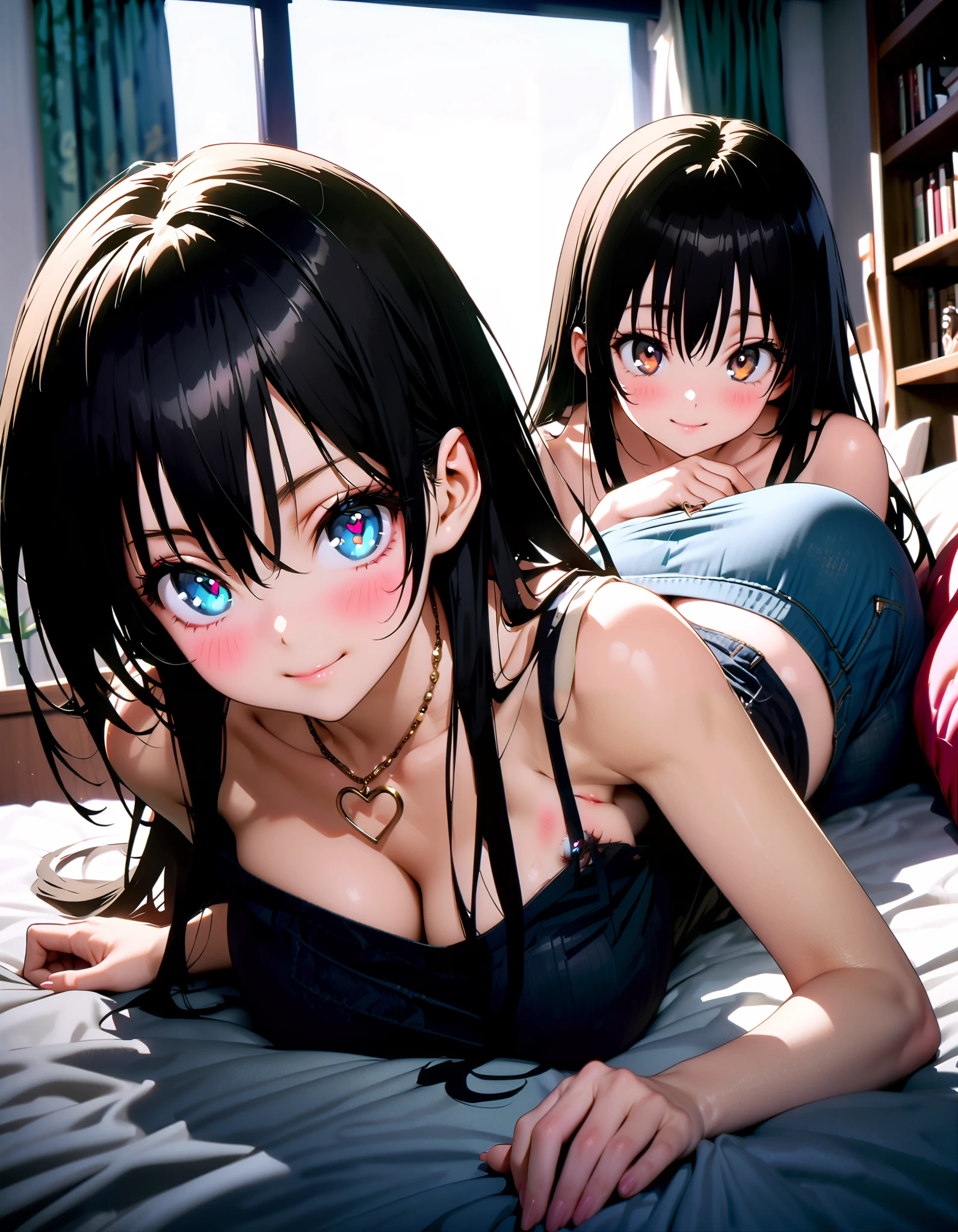 nsfw.((solo)).(woman).(((masterpiece))).((high resolution)).((4k)).((8k)).(wet).((see through t-shirt(1.5))).short-sleeved t-shirt.short pants.zettai ryouiki.straight hair.medium breats.glowing.slender body.beautiful detailed eyes.big eyes. light blue eyes.long hairー