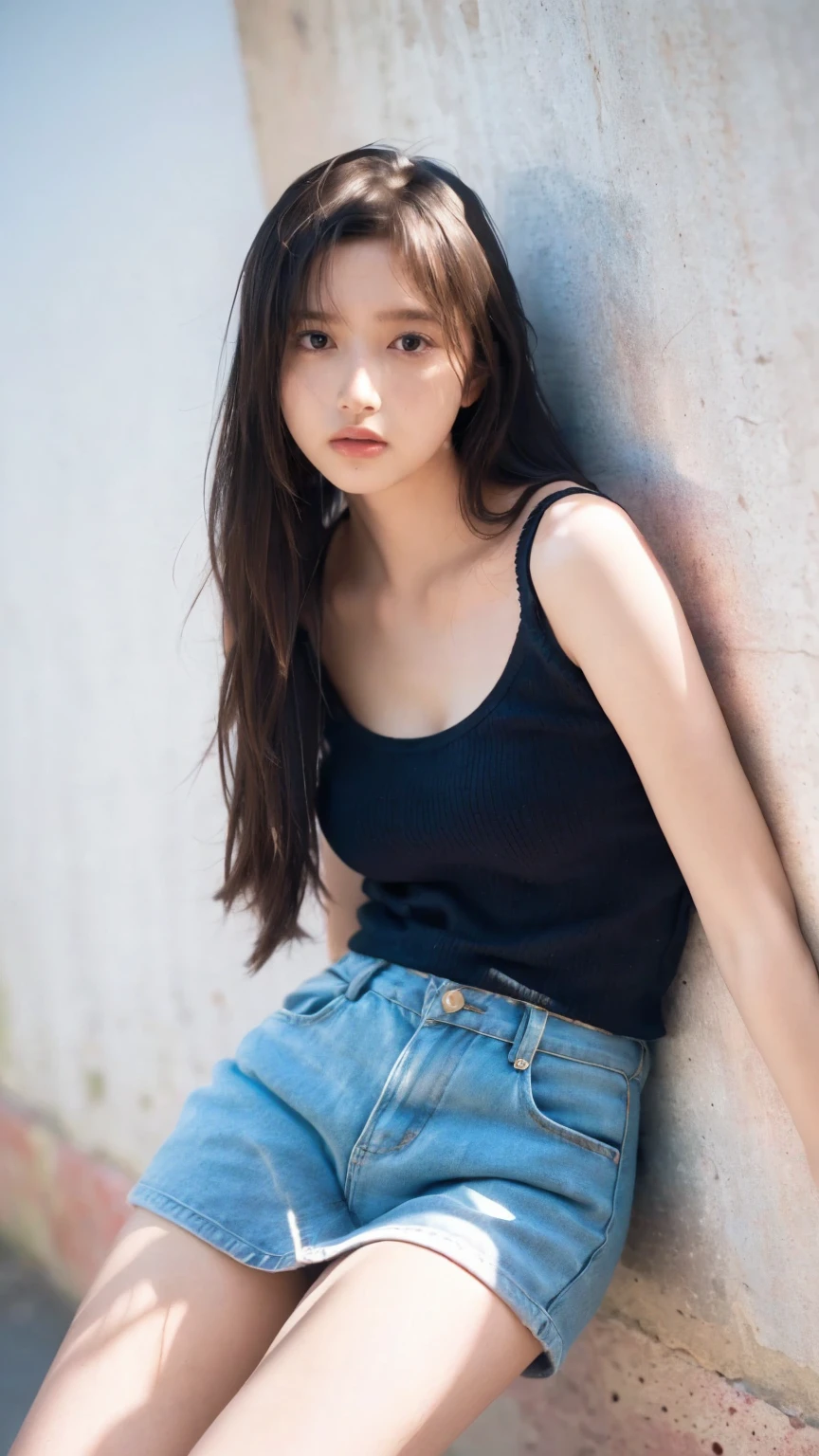 (realisitic、Photorealsitic:1.37)、(8K、Raw photography、top-quality、masterpiece:1.2)、Very cute woman、ultra-detailliert、Heart-shaped pupil、physically-based renderingt、超A high resolution、Kodak Vision Color、Photographed with Arr oppa icam LT camera、bokeh dof、foco nítido、(((Correct anatomy:1.2)))、taking a full body photo、Open your legs and show your crotch:1.37、A lot of water comes out from the pussy.:1.37、