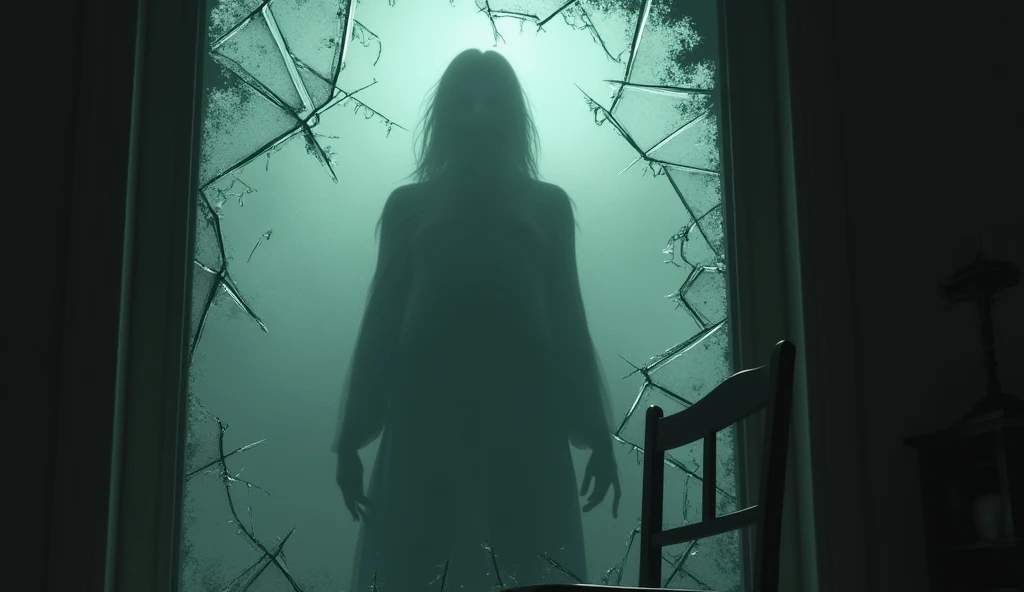 a dark room with scary shadows on the walls, nightmare