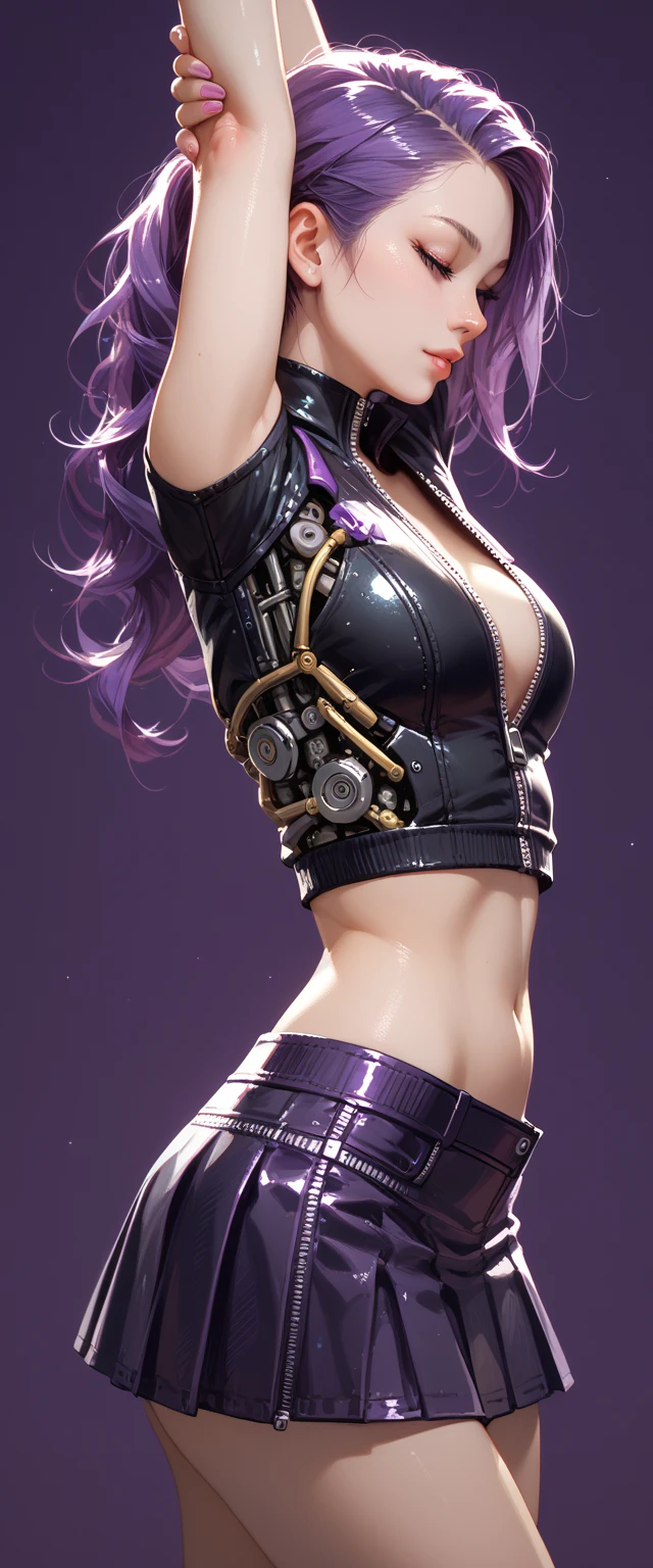 close-up of a man with blue hair and a chain around his neck, Cyberpunk art, Inspired by Ross Tran, Trending on ArtStation, gothic art, Portrait of Jinx from the movie "Arcane", extremely detailed artgerm, detailed digital anime art, artwork in the style of guweiz, anime cyberpunk art, rossdraws 1. 0