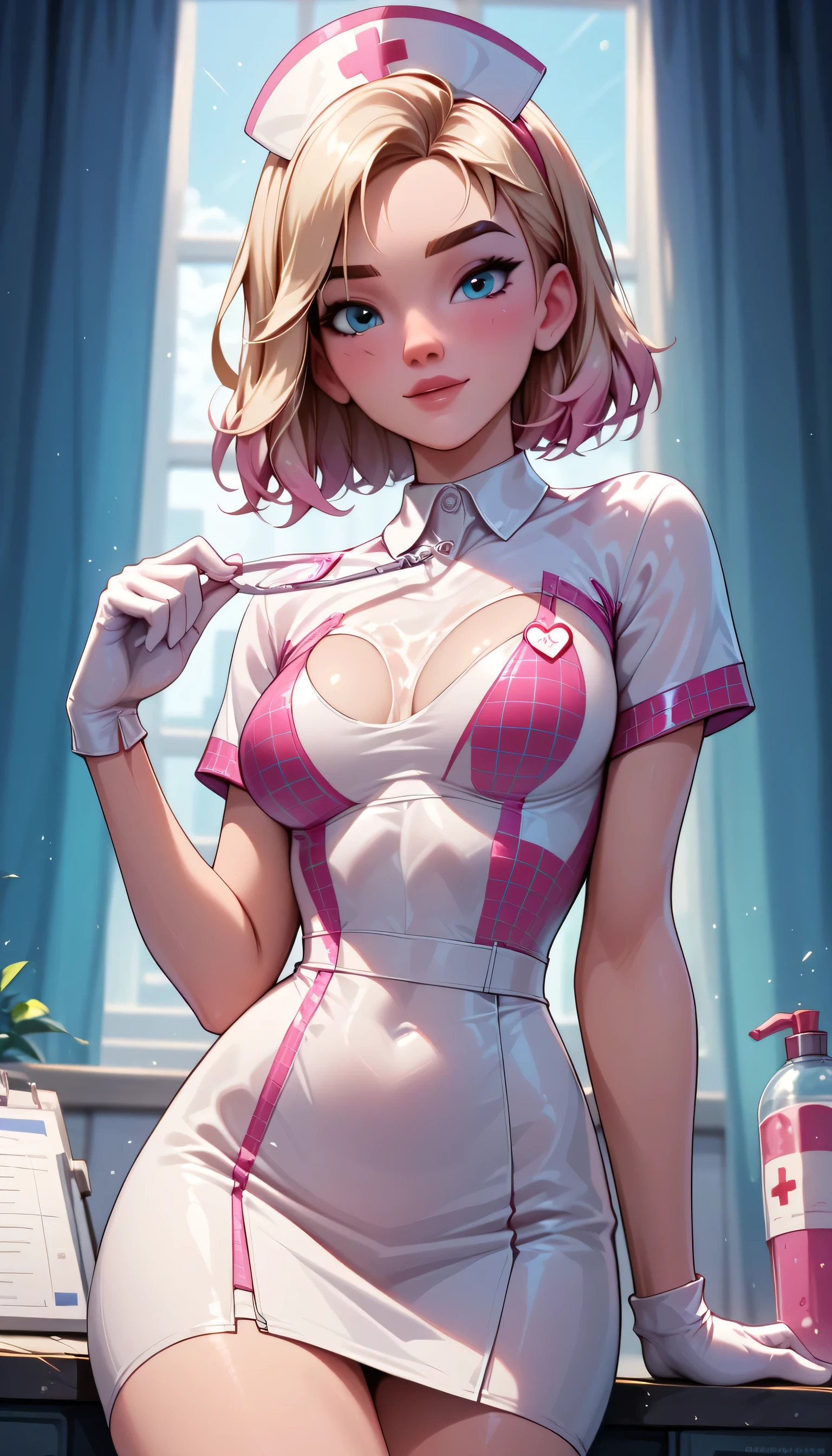 Sexy gwen stacy, nurse outfit