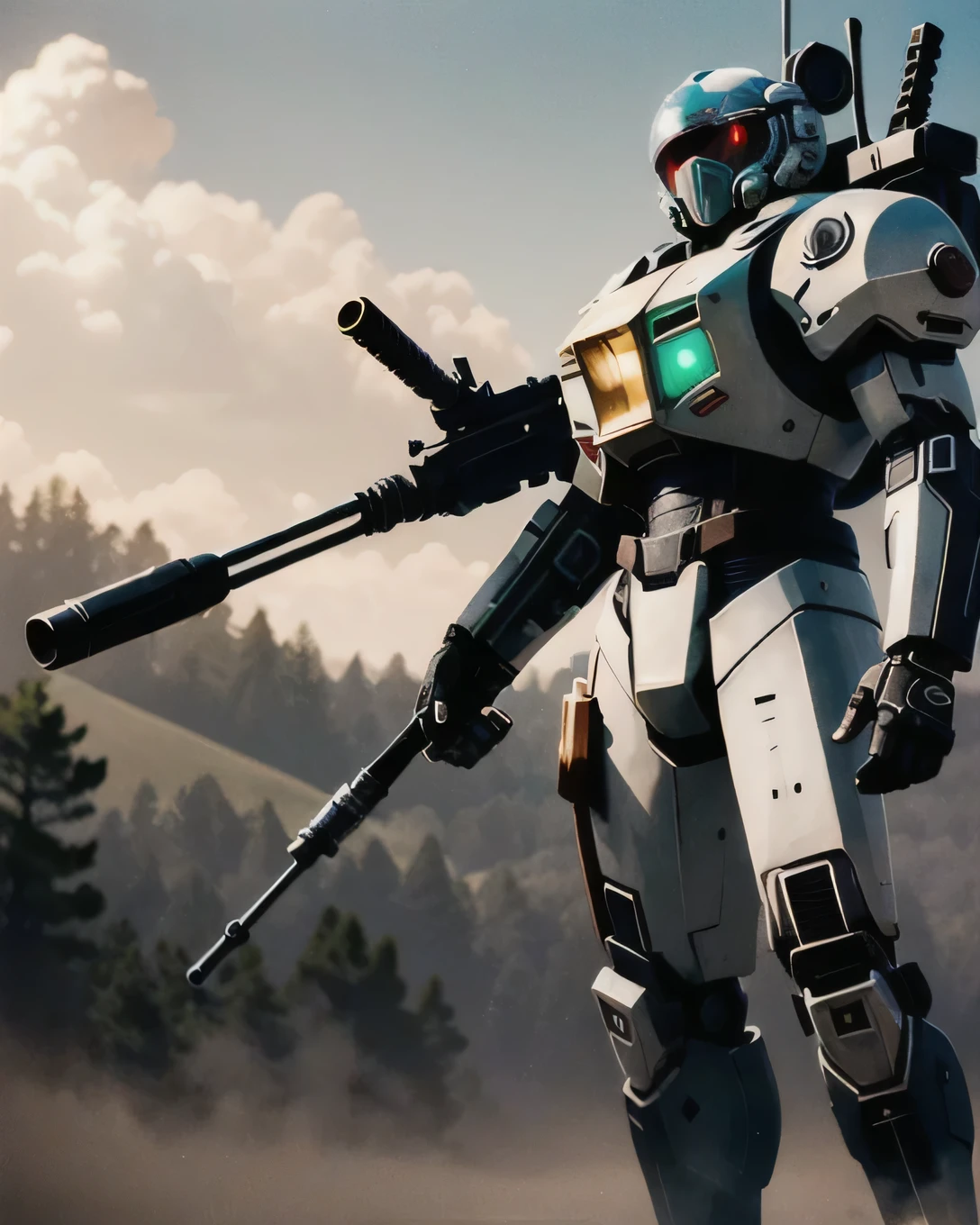 best quality,masterpiece,highly detailed,ultra-detailed,
zaku,cyborg,science fiction, holding weapon,up
extremely detailed eyes, fantastic details full face, mouth, trending on artstation, pixiv, cgsociety, hyperdetailed Unreal Engine 4k 8k ultra HD,MS-05