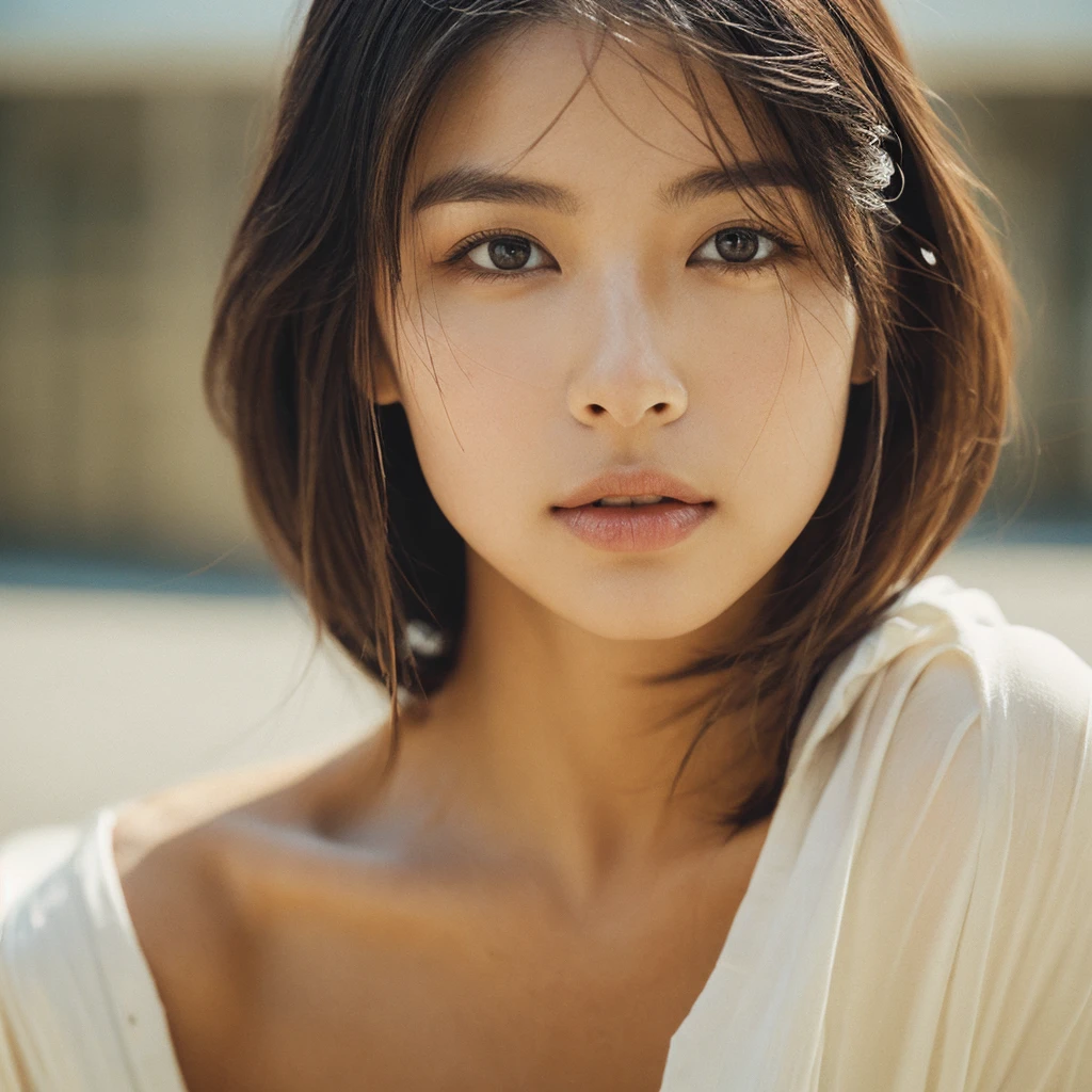 A hyper-realistic image of a single Japanese woman in her early 20s ...