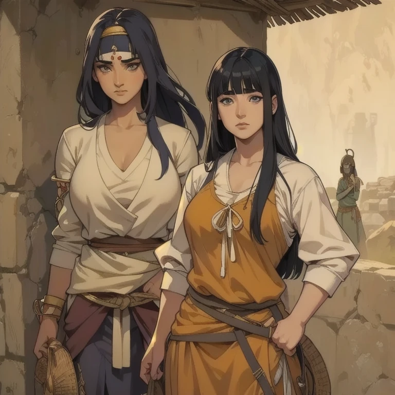 ((Highest quality)), ((masterpiece)), (detailed), （Perfect Face）、The woman is Reika Aoki, with medium-long hair, and looks like a woman from a primitive tribe in South America.、The woman is getting married to the chief of a primitive tribe in an uncivilized land in South America.