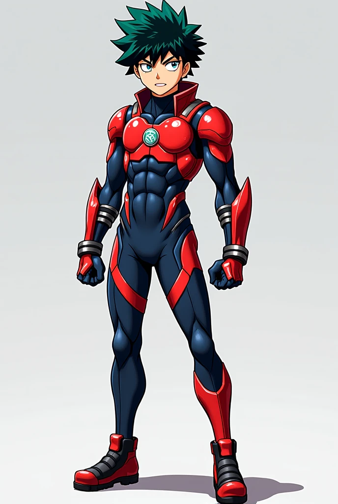 masterpiece, Best Quality, anime style illustration, kemono,furry,Simple background, solo, 1male, Doberman male, muscular body, hero suit, hero logo, red bodysuit, tight bodysuit, Look at viewers,full body,