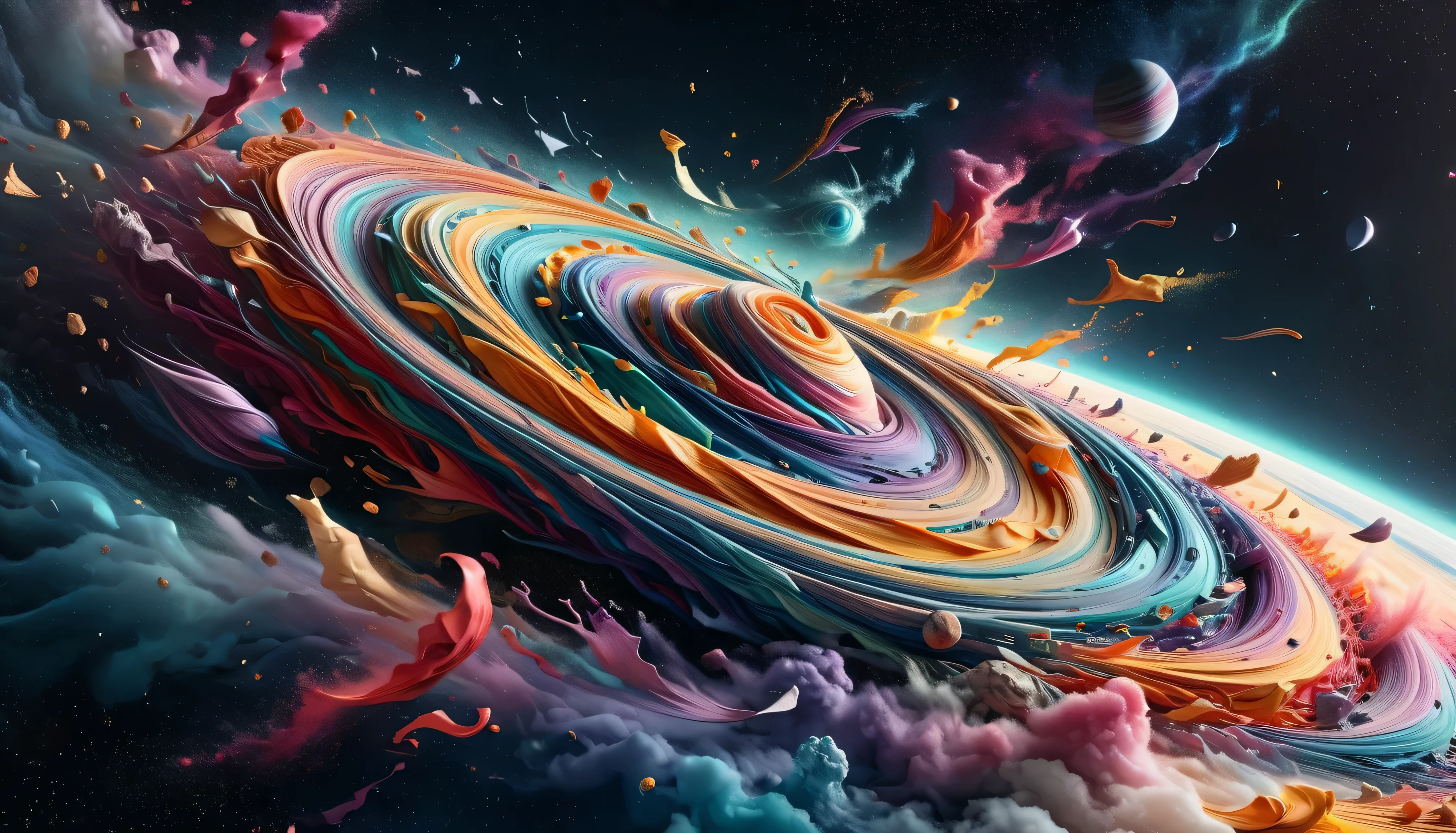 Otherworldly dreams , Edible galaxies , Delicate ingredients , spinning sauce like a misty nebula, Soft light tones, Wonderful atmosphere, Magical lighting , scattered like distant stars ral-drptpl
