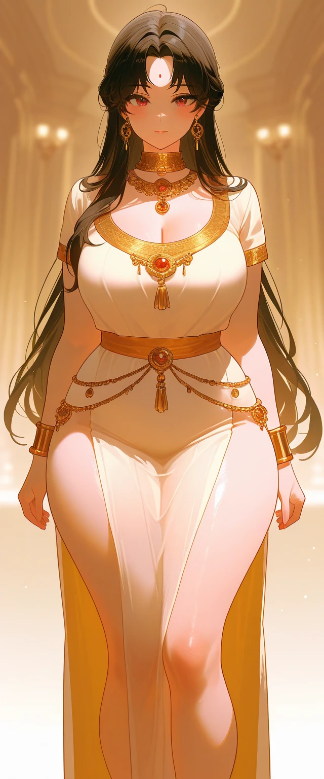8k, masterpiece, very realistic, Full body shot of sexy pregnant cat woman, anime style, standing, faraon cat girl, Cleopatra, Egyptian style, tail, cat ears, very slim waist, very tall, white ancient clothing design, dynamic pose, pregnant
