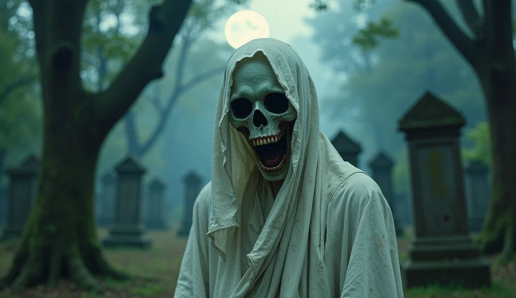 Scary ghost logo