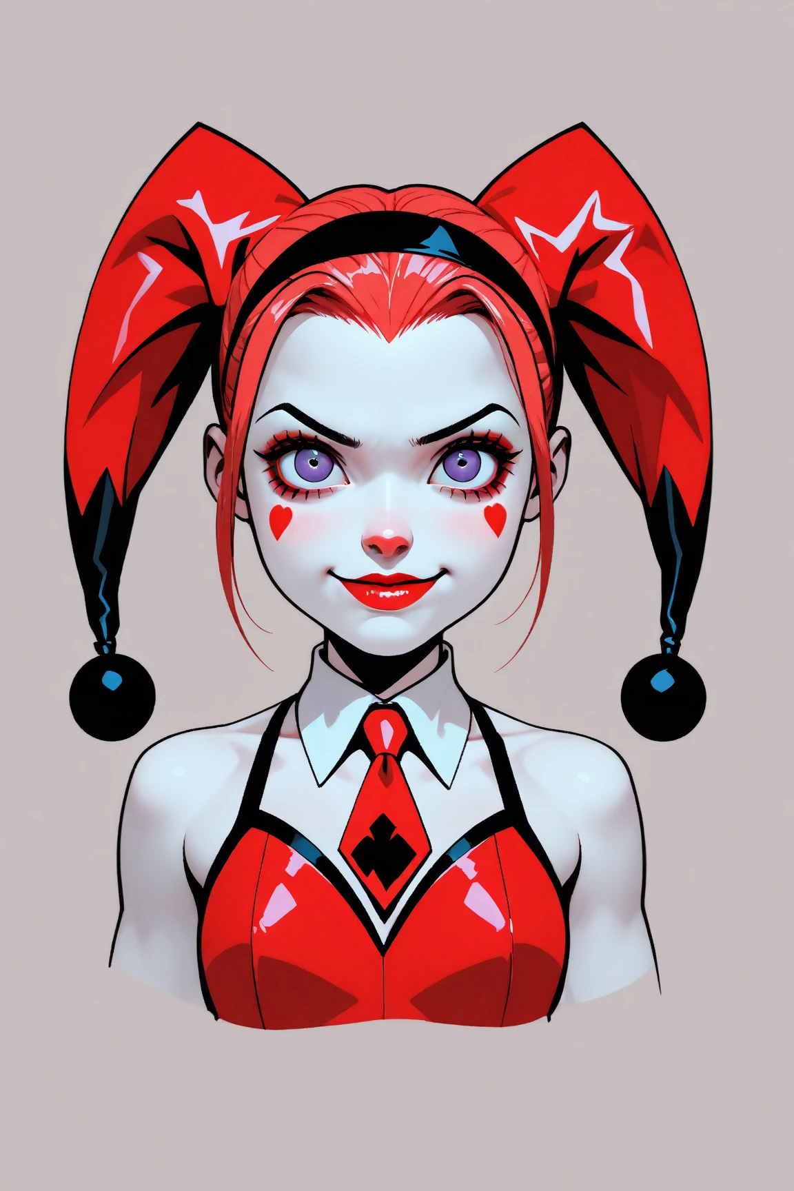 vector drawing of harleyquinn