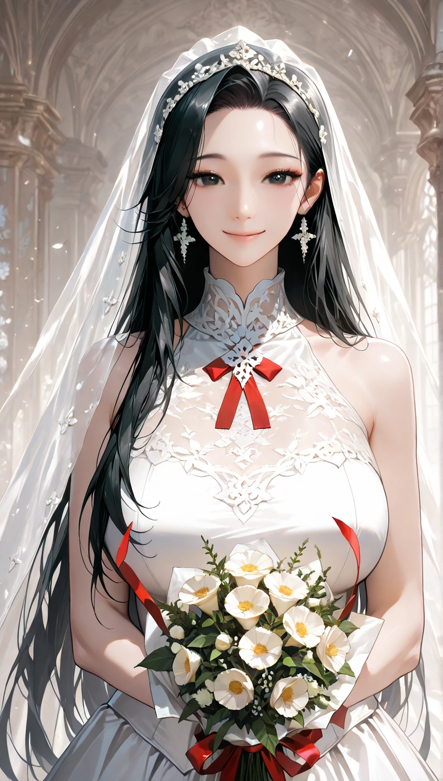 Image of Koyuki Soyama from Kimetsu no Yaiba wearing a wedding dress