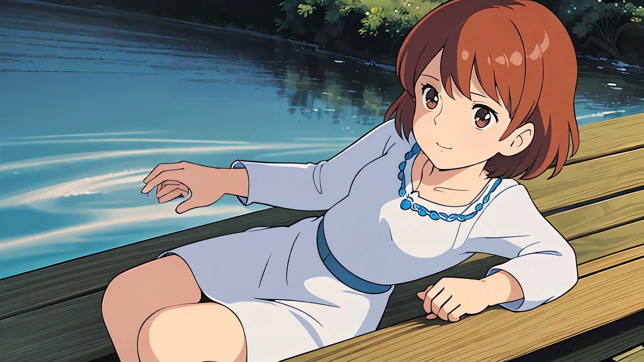 ( one girl:1.3), Cinematic Lights , (masterpiece, top quality, top quality, Official Art, beautiful、Midea:1.3), very detailed, most detailed,( very detailed),((とても繊細で beautiful)), , cowboy shooting、
Nausicaa, 23歳の妖艶なwoman、((( white camisole mini dress sitting on a lakeside bench)))、 glossy brown hair , short hair, 茶色のきれいなeye、smile、キラキラしたeye, (細かいeye)、 very detailedなeye、 very detailed顔, very detailedeye,
( perfectly detailed anatomy , beautiful精巧な顔&eye:1.5, Shiny Skin, )、( perfectly detailed anatomy , beautiful精巧な顔&eye:1.5, Shiny Skin, )、( perfectly detailed anatomy , beautiful精巧な顔&eye:1.5, Shiny Skin, )、
woman, wife, alone, ( Staring at the Audience ),
upper body, Sitting on a lakeside bench、,、Sleep in bed、Masterpiece、 top quality、 Detailed Help 、 cute anime 、 illustration of a train、 high resolution, attention to detail, 超 high resolution, very detailed, Little Curvy Girl , , super realistic girl、子供underwear , low angle、 flat chest、 full body view、 pleasant face、、underwear、 disheveled clothes、perfect body、 low angle、股間の隙間からunderwearが見える 緊急連絡先とご