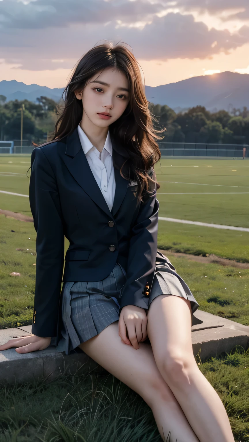 beautiful meticulous girl, very detailed eyes and face, beautiful detailed eyes, ridiculous, incredibly ridiculous, huge file size, super detailed, high resolution, very detailed, best quality, masterpiece, kemomimi, ((Japanese girls' high school uniform)), illustration, very detailed, CG, unity, 8k wallpaper, amazing, fine details, masterpiece, best quality, very detailed CG uniform 8k wallpaper, face light, movie lighting, 1girl, 16 years, (without panties) ), (((dynamic pose))), (camel toe), (half), (pantyhose), (bent knee and leg sitting))