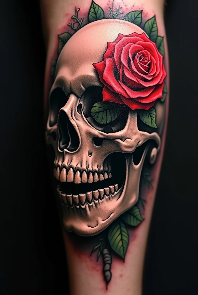 Life and death tattoo for man&#39;s arm