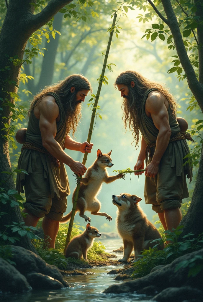 six naked womans in market, sit, stand, knree, lie, man, white hair, hairy torso, fantasy, intricate, elegant, highly detailed, digital painting, artstation, concept art, smooth, sharp focus, illustration , man, shepherd holding a stick, wandering, and dogs and birds, blood, dirty clothes, shepherd holding a stick,, white hair, hairy torso, fantasy, intricate, elegant, highly detailed, digital painting, artstation, concept art, smooth, sharp focus, illustration,