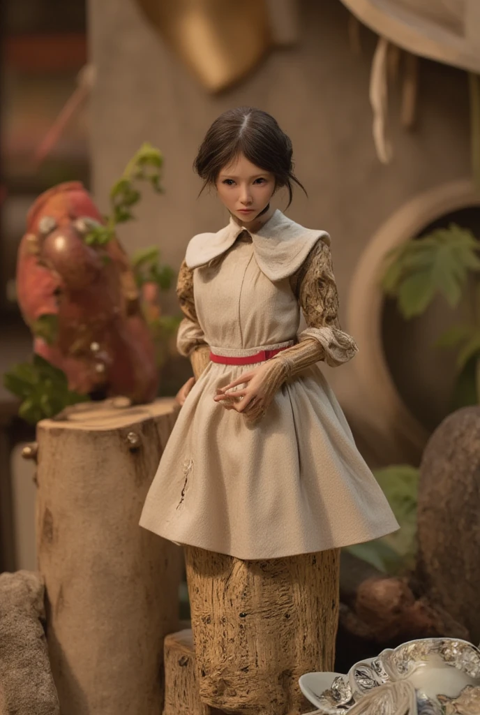 ((best qualityer)), ((work of art)), (detailded), 8K, 4K, hight contrast, work of art, 1 old flower girl ,  similar to the works of JRR Tolkien, clear lighting, detailed shadows 
