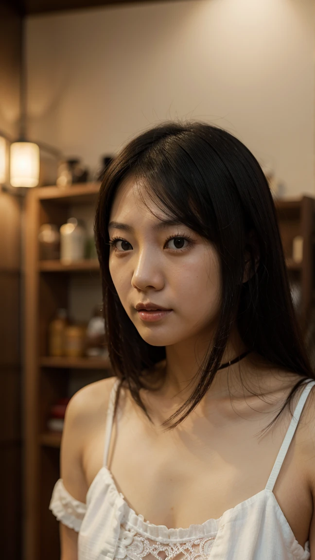 best quality, face focus, soft light, ultra high res, (photorealistic:1.4), RAW photo,
1japanese girl, solo, cute, (pupil, lights in the eyes), detailed beautiful face, (small chest),(high resolution detail of human skin texture),
(long hair),
indoor,
Damask Shirt Dress,
(portrait)
