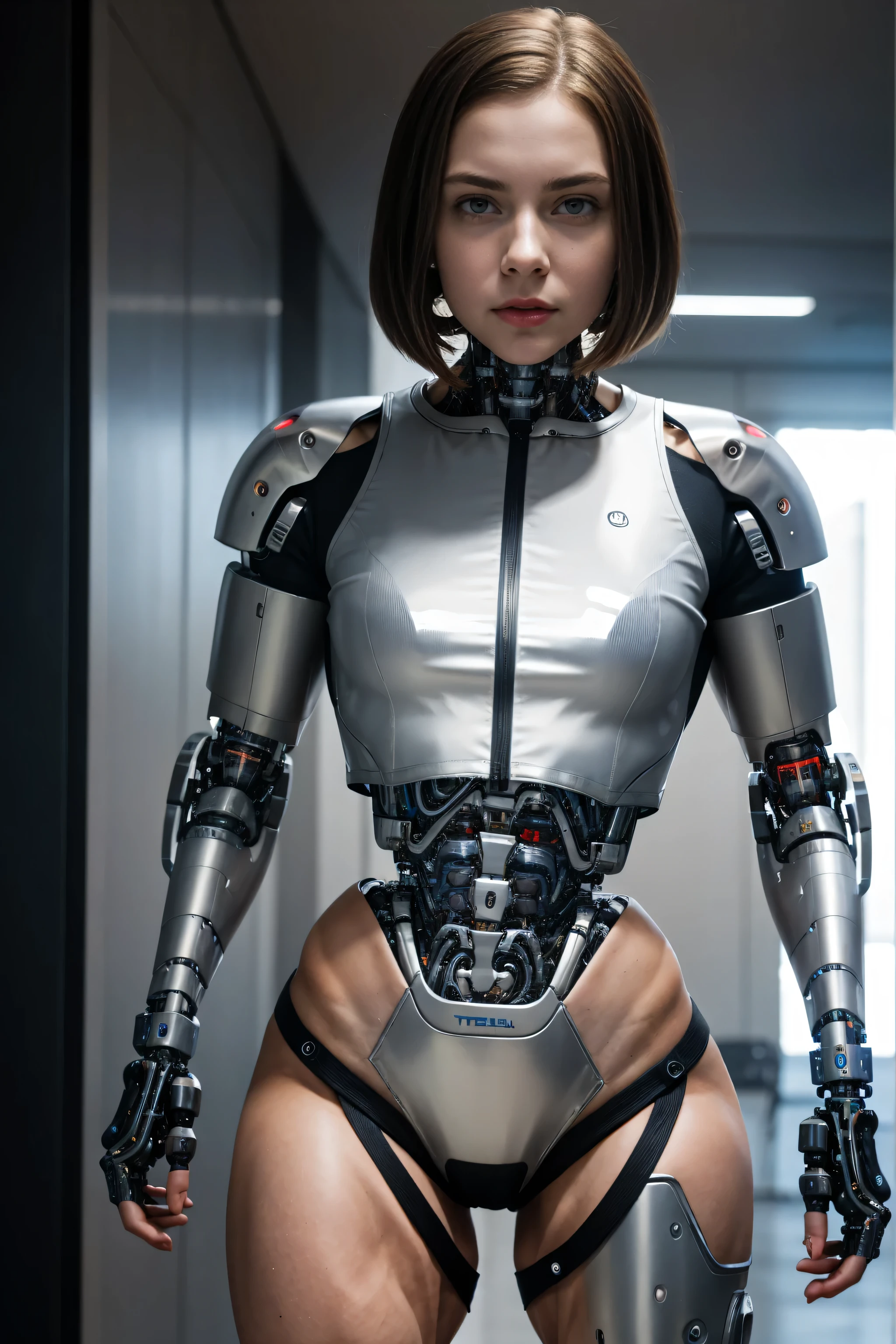 (((best quality, 4k))), (androgynous male robot emperor, his testicles are made of glass, very vulnerable and very fragile, which is critical weakness of his otherwise ideal design, he thinks he rules the world, but you can end his reign easily, he is just a robot with glass testicles after all)