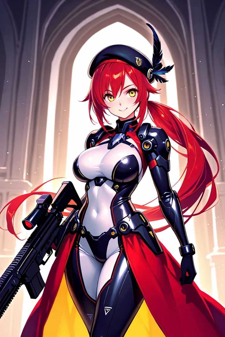 (masterpiece), best quality, 4K, realistic, HD, NIPPLES, expressive eyes, perfect face, solo, breasts, cleavage, full body, red hair, aqua eyes, no bra, collarbone, midriff, navel, slim body, necklace, ankh, belt, black gloves, milf, ankh, white strait bodysuit, compass rose ass visible through thighs, red gloves, standing, strivejacko, Jack-O'Valentine, white bodysuit, visible smiles, long hair streak, irish woman, tight, sweating, lipstick, FIGHTEr, guilty gear, boot shoe, skimpy, interrogation, merore, happiness,