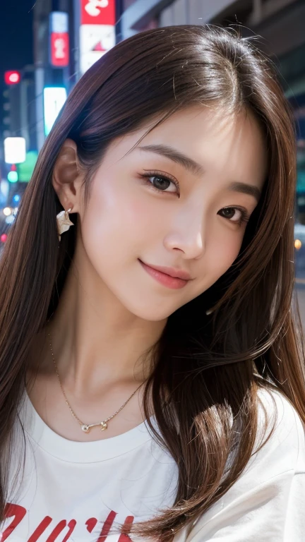 She has long silky black hair, slightly curled at the ends, creating a feminine and graceful beauty. Her eyes are big, bright, showing intelligence and sophistication. She has a tall, delicate nose, along with soft, rosy lips that always have a big smile. Her face is oval in shape, fitting in the golden ratio, providing a balanced and harmonious beauty. She has fair, smooth, spotless skin. She has a well-fitted body, full bust, slim bust, sexy bust. She always dresses elegantly, delicately, to suit each situation and event. She has a positive, healthy lifestyle that cares about herself and others. She is a confident, active and attractive Asian woman.
