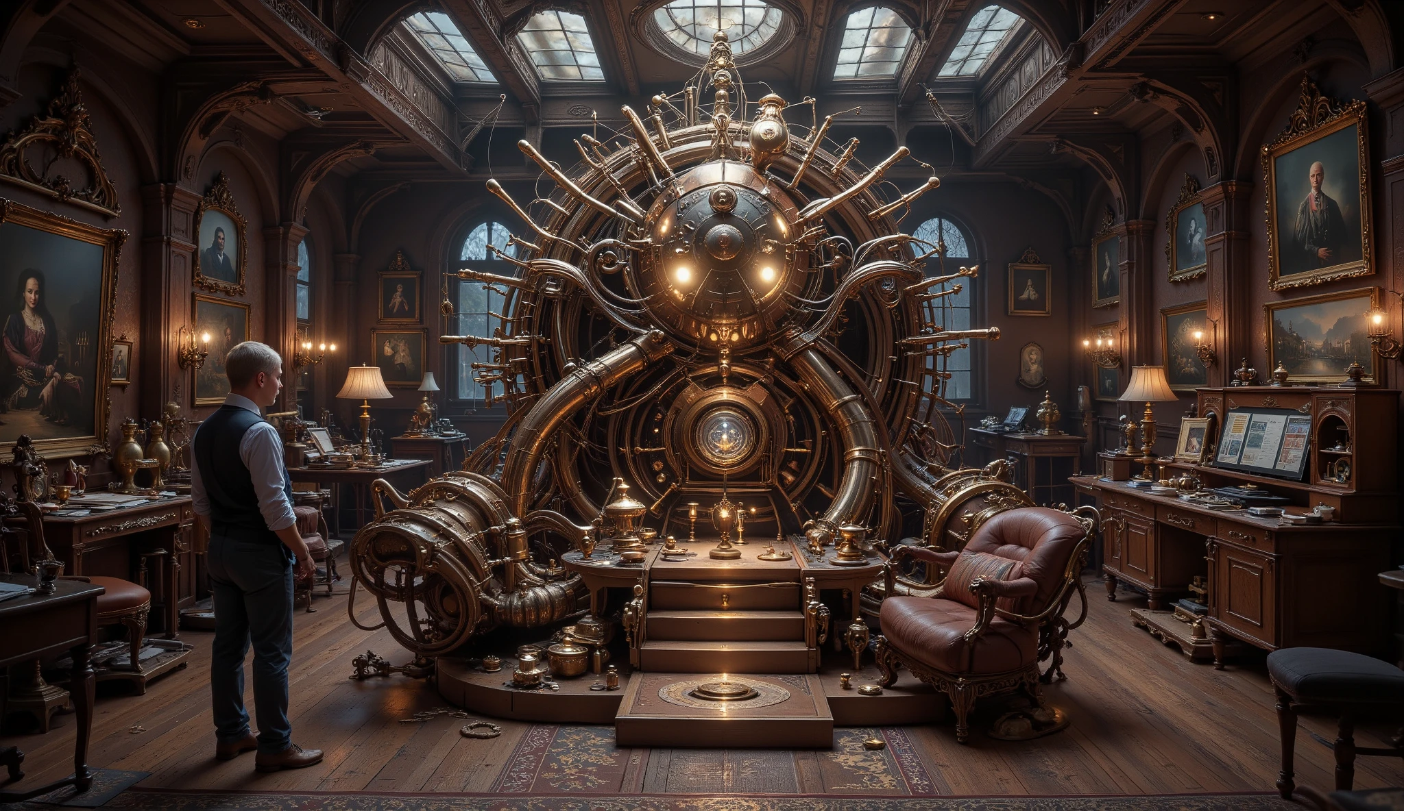 An overcomplicated contraption with lots of moving parts that performs a very simple task.