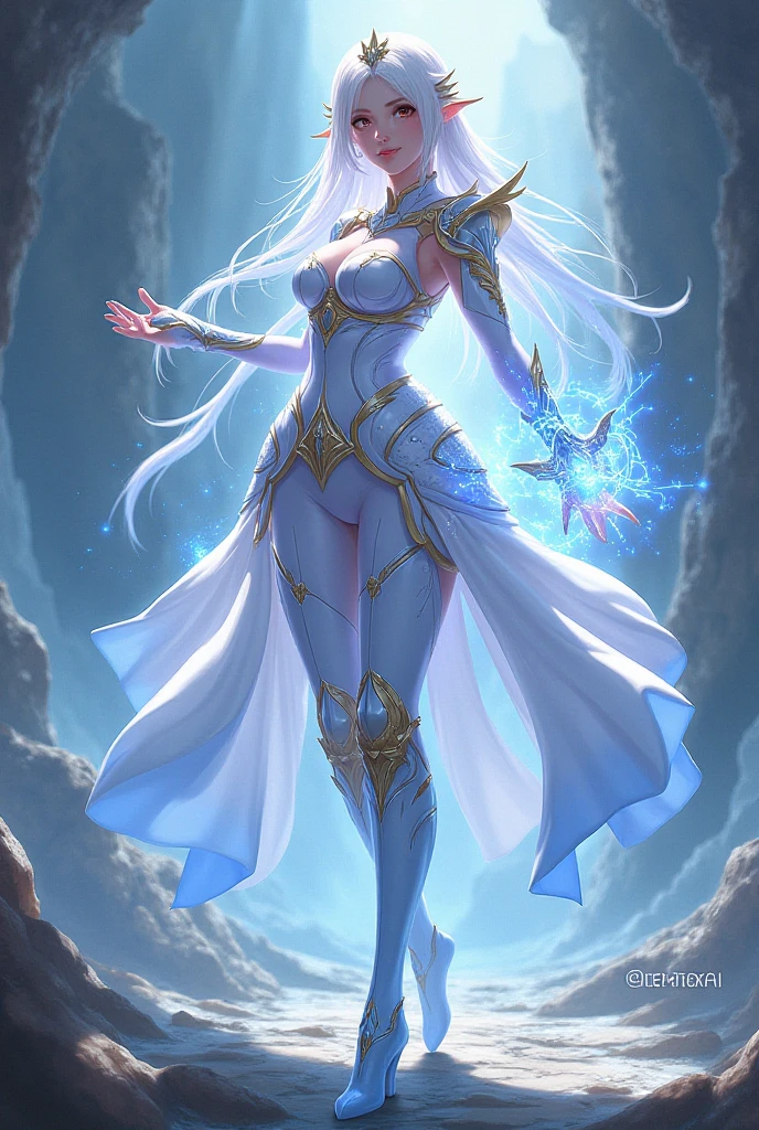 high details, best quality, 16k, [ultra detailed], masterpiece, best quality, (extremely detailed), dynamic angle, ultra wide shot, photorealistic, ((fantasy art)), dnd art, rpg art, realistic art, female human druid of the stars, guardian of nature, controlling magical energy made of stars, swirling blue stary magical light, divine symbols, DruidMagicAI (1.5 intricate details, Masterpiece, best quality), human female,  extremally beautiful, ultra feminine, dynamic hair, dynamic hair color, wearing leather armor CM-Beautiful_armor, holding a staff, moon light, stars, dynamic natural background,  RPG art, magical atmosphere magic-fantasy-forest, ultra best realistic, best details, best quality, 16k, [ultra detailed], masterpiece, best quality, (extremely detailed), ultra wide shot, photorealism, depth of field, hyper realistic painting, aetherpunkai