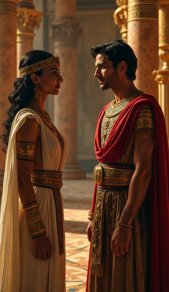 ancient man and woman wedding in the temple