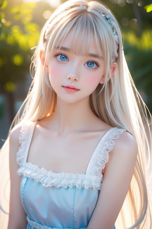 ((sfw: 1.4)), (( detailed face, cute face, detailed face,  professional photography)), ((from back)), (( off-the-shoulder top)), (( Shiny platinum blonde silk hair, beautiful shiny bangs, big clear sky blue eyes, very beautiful bright eye highlights, , extra short hair, sidelocks-hair, earrings, 1 Girl)), Ultra High Resolution, (Realistic: 1.4), RAW Photo, Best Quality, (Photorealistic Stick), Focus, Soft Light, ((15 years old)), (( (young face))), (surface), (depth of field), masterpiece, (realistic), woman, bangs, ((1 girl))