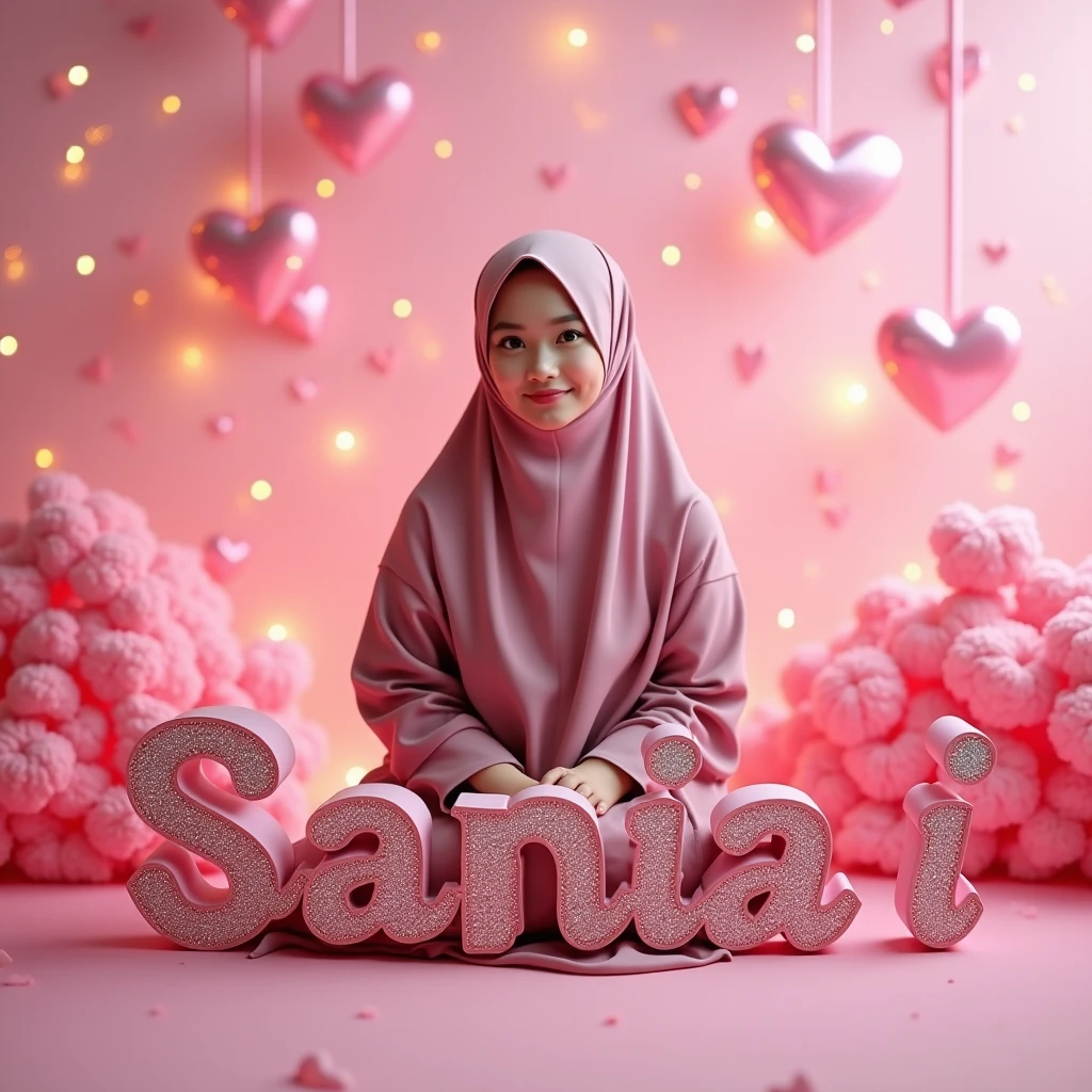 there is a young girl sitting in front of a display of flowers, inspired by Sasha Putrya, with flowers, sayori, inspired by Nazmi Ziya Güran, inspired by Ingrida Kadaka, inspired by Naza, sakura season, desaturated!!, she is 2 3, inspired by Sarper Baran, hyperrealism, a picture, hijab
