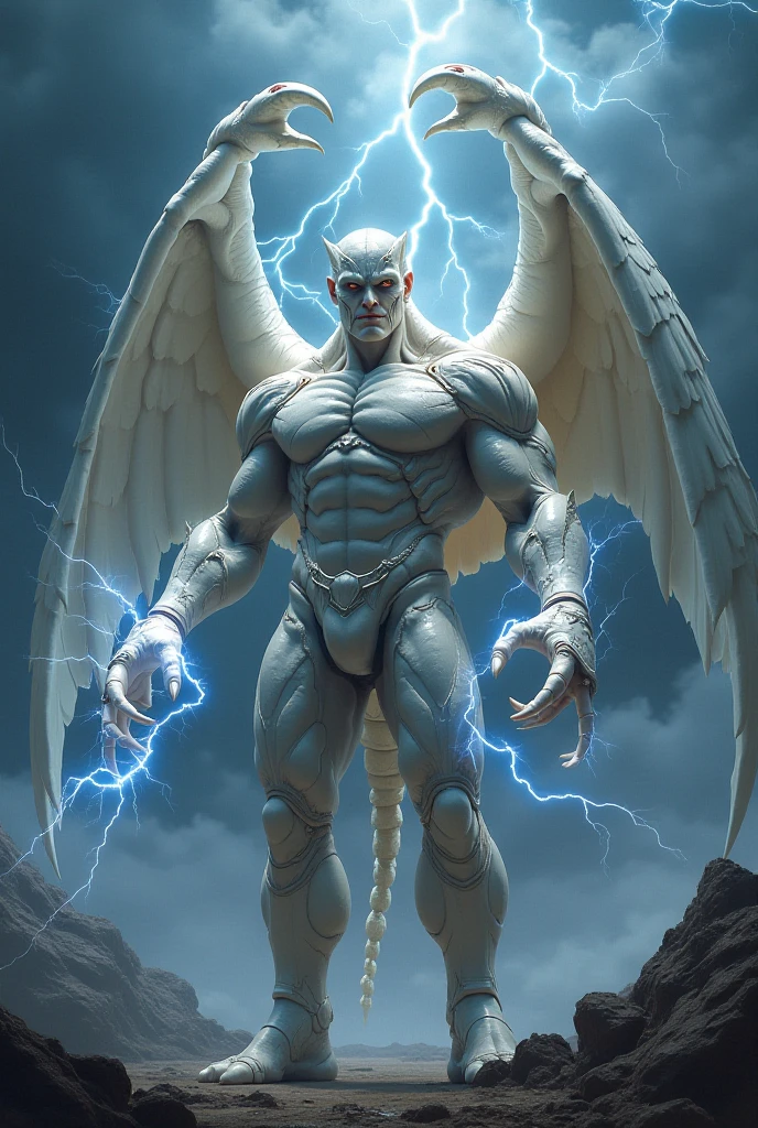 a fusion of an anime version angel + wolverine