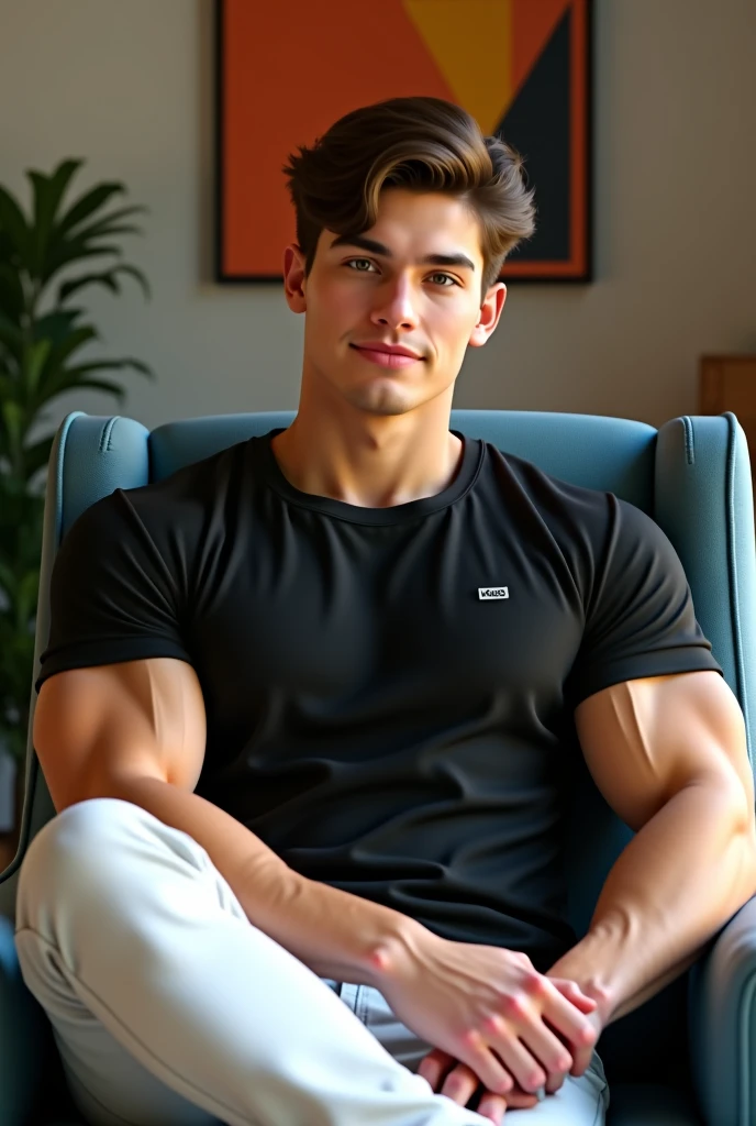 Handsome boy with crop top